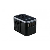 Адаптер Verbatim UTA-04 Universal Travel Adapter with 1 x USB-C PD 61W & QC 3.0 / 1 x USB-C / 3 x USB-A