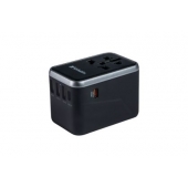 Адаптер Verbatim UTA-04 Universal Travel Adapter with 1 x USB-C PD 61W & QC 3.0 / 1 x USB-C / 3 x USB-A
