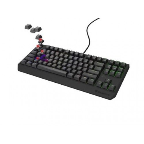 Клавиатура Genesis Gaming Keyboard Thor 230 TKL US RGB Mechanical Outemu Red Black Hot Swap-3