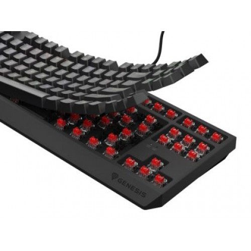 Клавиатура Genesis Gaming Keyboard Thor 230 TKL US RGB Mechanical Outemu Red Black Hot Swap-7