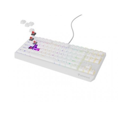 Клавиатура Genesis Gaming Keyboard Thor 230 TKL US RGB Mechanical Outemu Red White Hot Swap-7