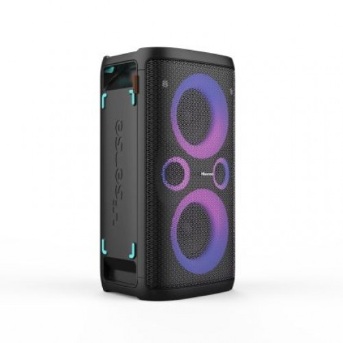 Аудио система Hisense Party Rocker One Plus (HP110) Bluetooth Speaker with 300W Power, Built-in Woofer, Karaoke Mode, Built-in Wireless Charging Pad, AUX Input and Output, USB, 15 Hour Long-Lasting Battery 4 x 2500Ah, 2x mics included-2