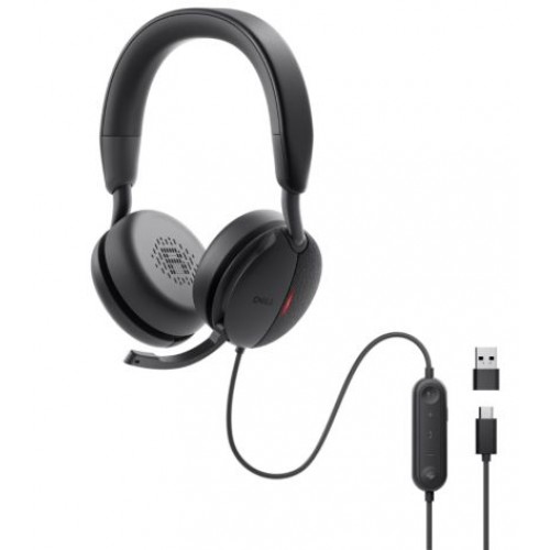 Слушалки Dell Pro Wired ANC Headset WH5024 + Dell Pro Wired / Wireless Headset Ear Cushions - HE524-3