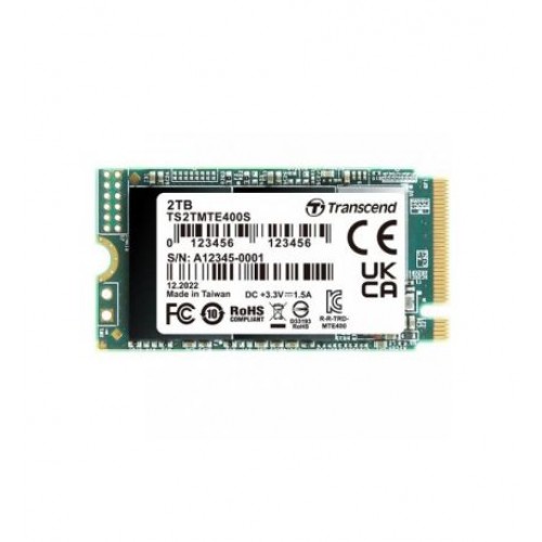 Твърд диск Transcend 2TB, M.2 2242, PCIe Gen3x4, NVMe, 3D TLC, DRAM-less