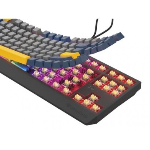 Клавиатура Genesis Gaming Keyboard Thor 230 TKL Naval Blue Negative US RGB Mechanical Outemu Panda-1