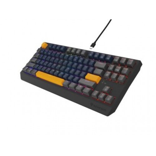 Клавиатура Genesis Gaming Keyboard Thor 230 TKL Naval Blue Positive US Black RGB Mechanical Outemu Panda-1
