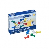 Пинове Office point Обикновени 60 бр. Цветен микс