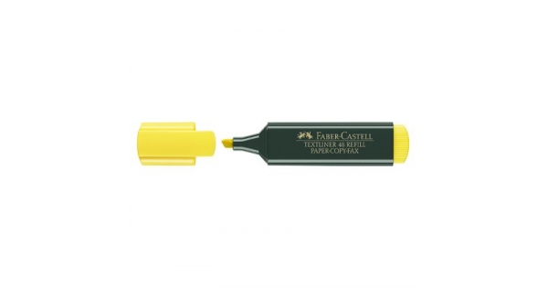 Текст маркер Faber-Castell 1548 Скосен връх 1-5 mm Жълт