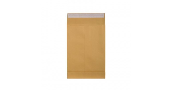 Плик с дъно C4 Кафяв, 229х324x40 mm, стикер по късата страна 250 бр.