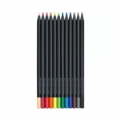 Цветни моливи Faber-Castell Black Edition Триъгълни, 12 цвята
