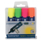 Комплект текст маркери Office Point 4 цвята, Скосен връх 1-5 mm