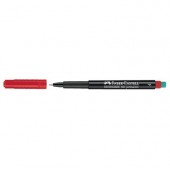 Универсален перманентен OHP маркер Faber-Castell 1513 F 0.6 mm Червен