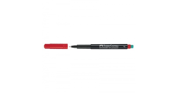 Универсален перманентен OHP маркер Faber-Castell 1513 F 0.6 mm Червен