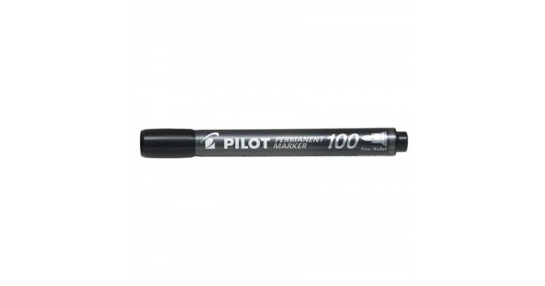 Перманентен маркер Pilot 100 Объл връх 2-5.0 mm Черен