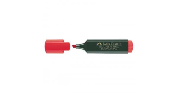 Текст маркер Faber-Castell 1548 Скосен връх 1-5 mm Червен