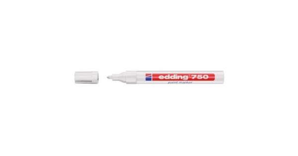 Paint маркер Edding 750 Объл връх 2-4 mm Бял