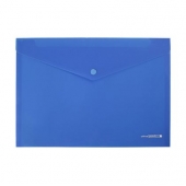 Папка джоб с копче Office Point De Luxe PP, А4 Синя