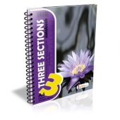 Тетрадка Multiprint Твърди корици, двойна спирала, 2 теми, А4 80 л. с широки редове