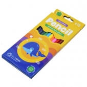 Цветни моливи Bluering Шестоъгълни, 12 цвята