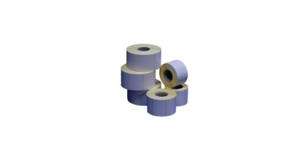 Етикети 56x25 mm на шпула Ф12 mm 600 бр. Бял