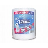 Кухненска ролка Viona 100% целулоза, двупластова, Бяла