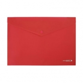 Папка джоб с копче Office Point De Luxe PP, А4 Червена