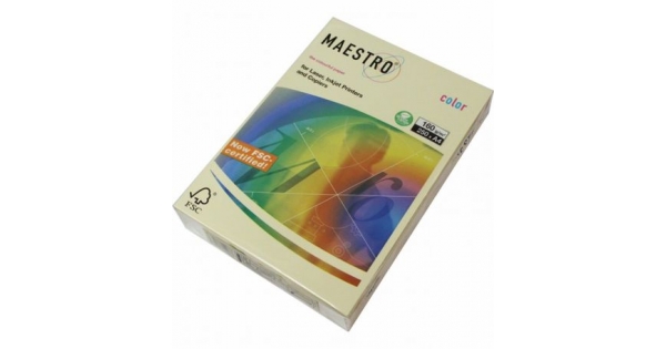 Цветен картон Maestro Color Ванилия, А4, 250 л. 160 g/m2