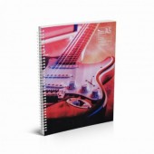Тетрадка Multiprint Меки корици, спирала, 2 теми, B5 100 л. с широки редове