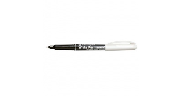 Перманентен маркер Centropen 2686 Объл връх 1.5 mm Бял
