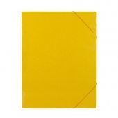 Папка с три капака и ластик Standard Картон, А4 Жълта