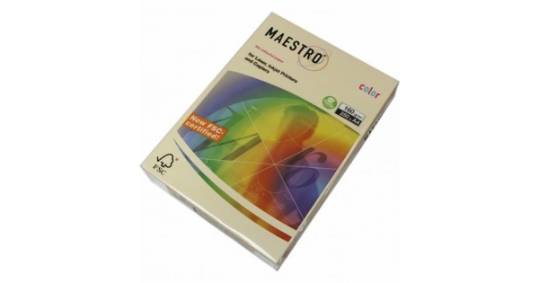 Цветен картон Maestro Color Крем, А4, 250 л. 160 g/m2