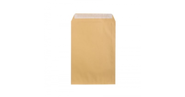Плик B4 Кафяв, 250х353 mm, стикер по късата страна 50 бр.