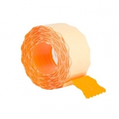 Етикети за маркиращи клещи 26x16 mm 1000 етик./ролка Оранжев неон