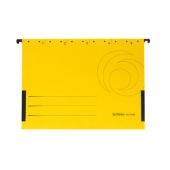 Папка за картотека Herlitz V-образна с ограничител, картон 5 бр. Жълта