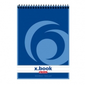 Бележник Herlitz X-book Меки сини корици със спирала, А6 50 л. с редове