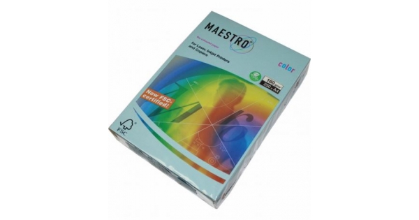 Цветен картон Maestro Color Ледено, А4, 250 л. 160 g/m2
