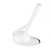 Химикалка с поставка и шнур Ico T-Pen Бял корпус, 0.4 mm Синя