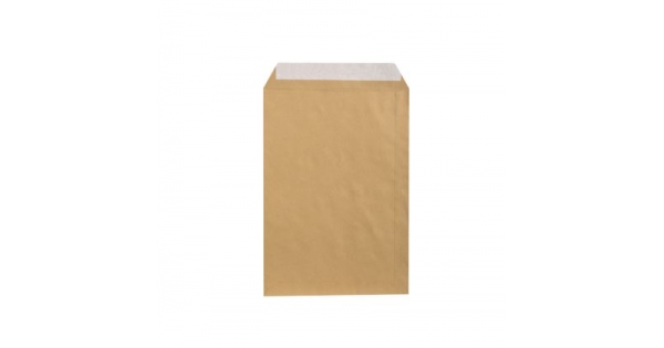 Плик C4 Кафяв, 229x324 mm, стикер по късата страна 250 бр.