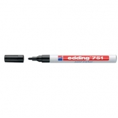 Paint маркер Edding 751 Объл връх 1-2 mm Черен
