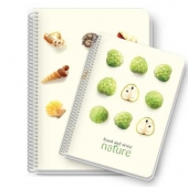 Тетрадка Black&White Nature Mix PP корица, спирала, creamy офсет, 4 теми, А4 180 л. с редове