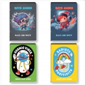 Тетрадка Black&White Boy Mix Меки корици, А5 24 л. с малки квадратчета