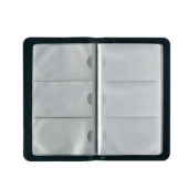 Визитник Herlitz За 96 визитки, 120x212x10 mm Черен