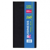Визитник Business За 160 визитки, 130x252x10 mm Черен