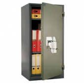 Брониран огнеупорен касов шкаф Brand Mauer 1260KL С 2 рафта, 60x52x122 cm / 50.6x42x108.2 cm, 72 kg Сив