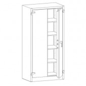 Огнеупорен метален шкаф Malow Office Locker SAM W2A С четири рафта, 95x55x195 cm