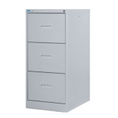 Шкаф за висящи папки Silverline Midi FCMI3A Единичен с 3 чекмеджета, 39.8x62.2x100.9 cm, Сив