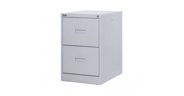Шкаф за висящи папки Silverline Midi FCMI2A Единичен с 2 чекмеджета, 39.8x62.2x71.1 cm, Сив