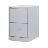 Шкаф за висящи папки Silverline Midi FCMI2A Единичен с 2 чекмеджета, 39.8x62.2x71.1 cm, Сив