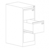 Шкаф за висящи папки Malow File Locker SZK201E Единичен с 3 чекмеджета, 41.5x63x100 cm, Сив