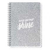 Тетрадка Black&White Shine Mix Ламинирани корици, спирала, офсет, A4 100 л. с редове